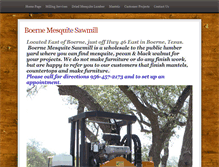 Tablet Screenshot of boernemesquitesawmill.com